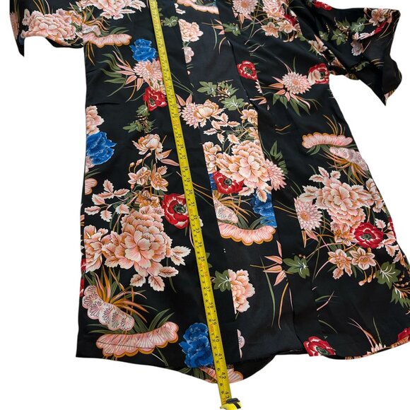 ANOTHER STORY Kimono Duster Size Large Beautiful Large Colourful Floral Pattern - Picture 4 of 6